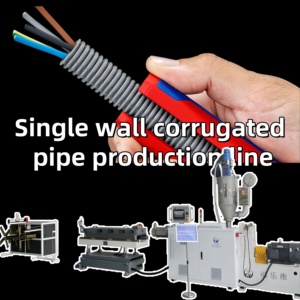 Ligne de production de machines pour la fabrication de gaines, conduites, tubes, tuyaux et gaine de protection en EVA, PA, PE, PP, PVC pour câbles <span class=keywords><strong>électrique</strong></span>s et fils - Product Image 1