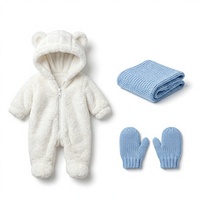Ensemble d'écharpe, chapeau et gants en peluche en coton PP blanc, jouet en peluche, cadeau personnalisé, 31 cm-50 cm