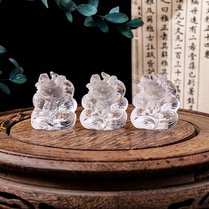 สุนัขจิ้งจอกเก้าหางคริสตัลคริสตัลแกะสลักมือรักษาธรรมชาติสำหรับตกแต่ง - Product Image 6