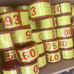 Mining Clamp Type Reflective Numbered Sign 18 In Engineered Grade Film Safety Warning For Coal Mines - Product Image 3