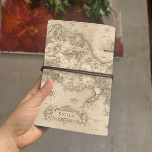 A6 bloc-notes cadeau adapté pour les clients lors <span class=keywords><strong>des</strong></span> cérémonies de signature de contrat avec <span class=keywords><strong>carte</strong></span> <span class=keywords><strong>des</strong></span> navires de Sicile volcan imprimé sur le Cov - Product Image 3