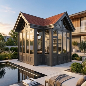 Véranda solaire préfabriquée de luxe autonome personnalisée quatre saisons en aluminium – <span class=keywords><strong>Prix</strong></span> et maisons en verre en alliage d'aluminium - Product Image 1