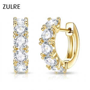 <span class=keywords><strong>Orecchini</strong></span> <span class=keywords><strong>a</strong></span> <span class=keywords><strong>Cerchio</strong></span> da Donna <span class=keywords><strong>in</strong></span> Moissanite da 0,3 ct, 4 mm, Placcati <span class=keywords><strong>Oro</strong></span> 14K, con Chiusura <span class=keywords><strong>a</strong></span> Gancio, Nuova Collezione, Regalo di Compleanno - Product Image 1