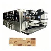 Machine d'impression flexographique à grande vitesse entièrement automatique à 2 couleurs avec découpe et rainurage, automatisation complète du processus pour cartons ondulés