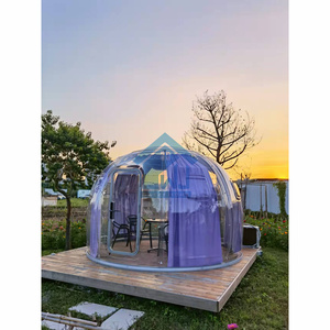 Starry Transparent <b>Tent</b> Outdoor Pavilion with Red Polycarbonate <b>Dome</b> Hotel Net Garden Leisure Arbours Pergolas - Product Image 3