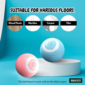 Jouet interactif pour chat, balle roulante à gravité, balle mobile pour chats et chatons, jouet durable pour animaux de compagnie, pour l'exercice, l'entraînement et l'utilisation quotidienne - Product Image 2