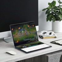 Parfait pour le multitâche Ordinateur portable 13.5 pouces 2-en-1 avec double écran N100 16 Go RAM 9000mAh