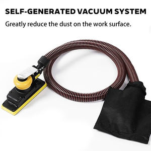 Ponceuse orbitale pneumatique 70*198mm avec fixation <span class=keywords><strong>auto</strong></span>-agrippante, aspiration centralisée et poignée ergonomique pour le polissage de carrosserie automobile - Product Image 2