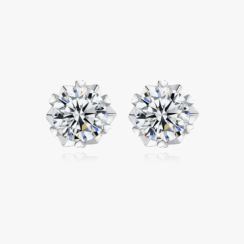 Best Selling Fashionable New Custom Chinese Style High Quality Diamond and Platinum Stud Earrings for woman