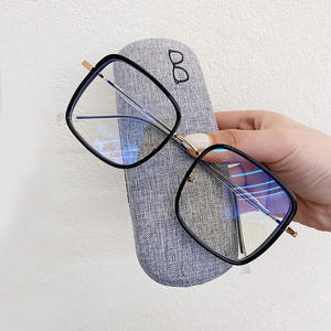 Nuevas gafas TR90 anti luz azul con montura cuadrilátera, estructura metálica completa, lentes AC, gafas para computadora, para uso a la moda. - Product Image 4