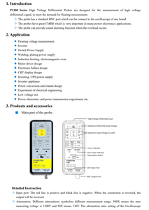 Cybertek p1300 cao khác biệt Đầu Dò áp suất phạm vi kép với 50 MHz băng thông - Product Image 4