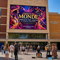Armoire LED en aluminium moulé sous pression IP66, 6000 nits, haute luminosité, panneau LED fixe pour publicité sur façade de bâtiment