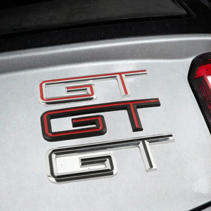 3D GT โครเมียมโลหะสติกเกอร์ติดรถยนต์ตราสัญลักษณ์ท้ายรถโลโก้ด้านหลังสำหรับฟอร์ด มัสแตง เชลบี้ GT500 GT350 F150 - Product Image 3