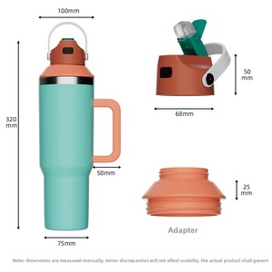 40oz Vakuumisolierter Edelstahl-Autobecher-Adapter mit Individuellem Logo, Geschäftsgeschenk-Becher im Modernen Minimalismus-Design - Product Image 3