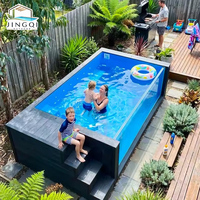 Piscine hors sol en fibre de verre durable Scenic Retreat, jacuzzi extérieur pour adultes, coque composite, piscine de loisirs