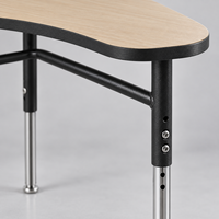 Bureau d'étude scolaire moderne en forme de toboggan, écologique, réglable en hauteur, table de classe empilable en MDF, mobilier de bureau à domicile, garantie 15 ans