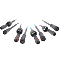 Lampe de scène 3 voies câble d'alimentation moulé avec connecteur en plastique mâle à femelle câble d'extension M14 2Pin Led connecteur