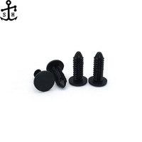 Boucle de voiture blanche et noire tige à bouton-pression nouvelle condition plastique Nylon fourrure arbre en forme de vis Rivet