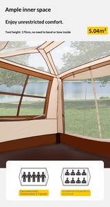 <span class=keywords><strong>Tenda</strong></span> Estiva HOUMU per Esterni, Automatica, Monocamera, con Pali in Alluminio, Apertura Rapida, Completamente Impermeabile, Resistente ai Raggi UV, Stile Retrò Cottage - Product Image 4