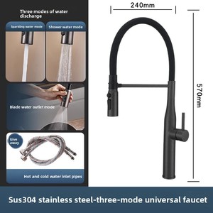 <span class=keywords><strong>Rubinetto</strong></span> da <span class=keywords><strong>Cucina</strong></span> Magnetico Wayon a Doppio Uso Caldo e Freddo, Estraibile, Antispruzzo, Girevole a 360 Gradi e Telescopico - Product Image 5