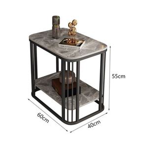 Mesa de Centro Moderna de Losa de Roca para Sala de Estar, Mesa de Centro Pequeña Cuadrada para el Hogar, Combinación de Mesas de Centro - Product Image 5