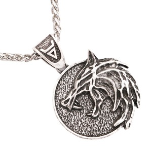 Collar de la serie Witcher, exquisito juego de rol de acción, colgante de cabeza de Lobo, collar, regalos de joyería para entusiastas de los Juegos - Product Image 5