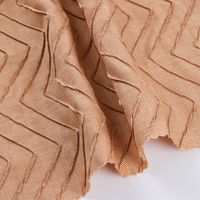 Tissu plissé YVES Super 100 Poly Lolis à motif zigzag ondulé personnalisé, idéal pour les abayas, fabriqué en Chine
