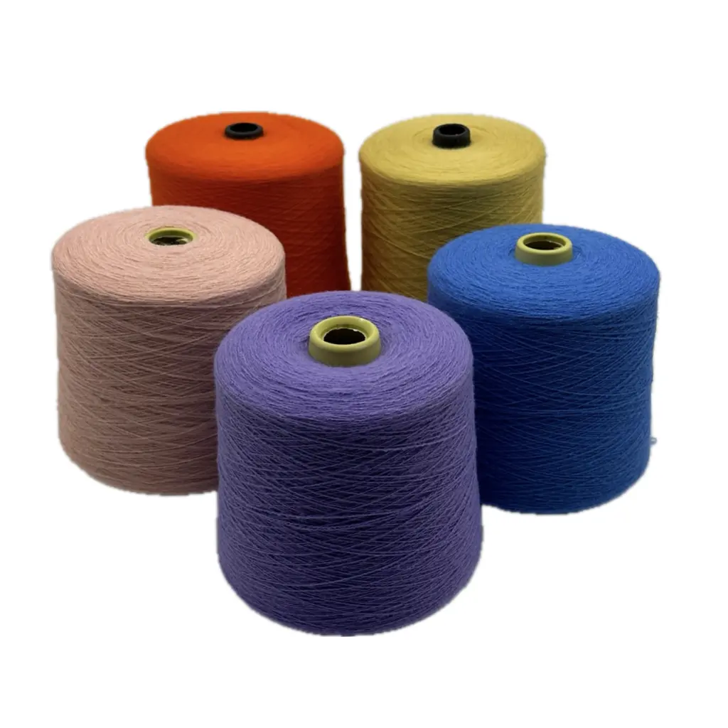 Wholesale Stylish Comfortable High Tenacity Polyester Nylon Cotton Viscose Ring Spun Yarn 48nm/2 Blended Core Spun Yarn