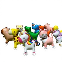 Ballons animaux en aluminium avec roues – Conception sécurisée pour la marche/tirage, utilisation extérieure ; Promotions en parc, vente de rue ; Vente en gros