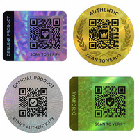 Etiquetas de Seguridad Personalizadas de Aluminio Holográfico Plateado, Resistentes al Agua y con Recubrimiento Raspable para Protección de Activos