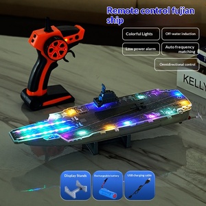 Barco Eléctrico de Alta Velocidad a Control Remoto, Modelo de <span class=keywords><strong>Portaaviones</strong></span>, Juguete Acuático para Niños con Luces para Uso en Exteriores - Product Image 3