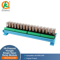 Oshangming 16 voies entrée 16 carte de sortie relais 24V Module de relais 16 carte IO 16A PNP/NPN pour la lumière