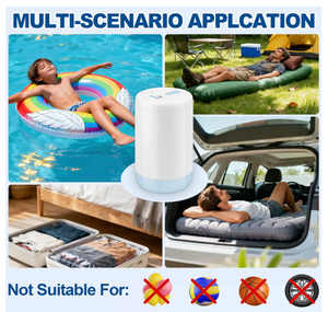 Bomba inflable para acampar al aire libre Bolsa de almacenamiento al vacío y anillo de natación Colchón de aire Bomba inflable Conjunto de accesorios - Product Image 3