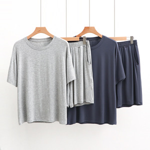 <span class=keywords><strong>Pigiama</strong></span> a maniche corte in cotone 100% traspirante <span class=keywords><strong>estivo</strong></span> personalizzato all'ingrosso per <span class=keywords><strong>uomo</strong></span> - Product Image 4