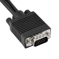 Cable VGA a RCA, VGA Macho a S-Video 3 RCA Hembra, Adaptador de Salida de Video Compuesto AV para TV, PC, Computadora
