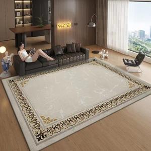 Tapis en velours <span class=keywords><strong>de</strong></span> luxe-tapis antiderapant noir <span class=keywords><strong>ou</strong></span> chinois ajouré, lavable en machine pour un salon moderne, design raffine - Product Image 3