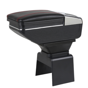 Boîte d'accoudoir de voiture double en <span class=keywords><strong>cuir</strong></span> PU noir pour Peugeot <span class=keywords><strong>307</strong></span> 7 Glissière USB et accessoires d'intérieur design double couche - Product Image 5