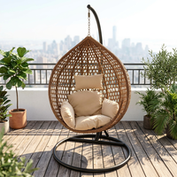 Fauteuil suspendu en rotin pour extérieur avec support, idéal pour salon, patio, balcon et jardin – Vente en gros sur mesure