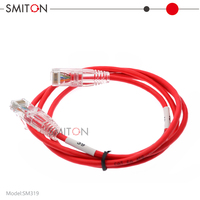 Cable de Cobre Puro de 1FT 3FT, 28/30AWG, Cable de Red Delgado UTP Cat6A Cat6, Transparente, Ultra RJ45