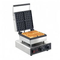 Gaufrier commercial électrique en acier inoxydable à 4 grilles avec fonction de minuterie et bande chauffante pour restaurants de crèmes glacées