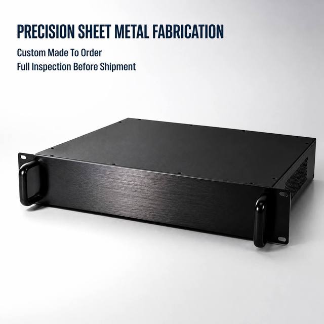 TZR Custom Rackmount Server Chassis Sheet Metal Fabrication Laser Cutting Black Finish Ventilated Panel OEM Manufacturer Factory