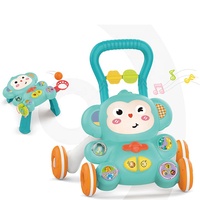 Table d'activités multifonctionnelle Bao Han en plastique, motif singe de dessin animé, avec marcheur pour bébé, vitesse réglable et fonctions musicales