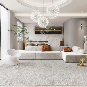 พรมห้องนั่งเล่น รูปทรงสี่เหลี่ยมผืนผ้า ลายนามธรรม ใยโพลีเอสเตอร์ กันน้ำ ซักได้ ทนต่อคราบสกปรก ใช้ในบ้าน ฤดูหนาว 2025 - Product Image 3