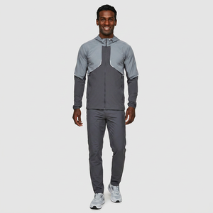 Veste coupe-vent légère en toile pour homme avec col montant, logo personnalisé sur le devant, coupe-vent pour le sport, la course à pied, vente en gros - Product Image 1