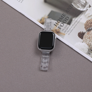 <span class=keywords><strong>Bracelet</strong></span> <span class=keywords><strong>transparent</strong></span> 3 perles pour brassard de montre <span class=keywords><strong>apple</strong></span> 40mm 41mm 44mm 45mm 49mm bracelets de montre lien de luxe pour Iwatch série 10 - Product Image 2