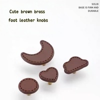 Poignées et boutons de meubles en cuir de style nordique, écologiques, durables, en laiton, forme rectangulaire, décoration chaleureuse pour les tiroirs de la maison