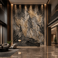Dalle de pierre frittée de luxe style Route du Thé Ancienne 1600x3200mm, carrelage en porcelaine grand format pour mur de fond TV et sol de villa