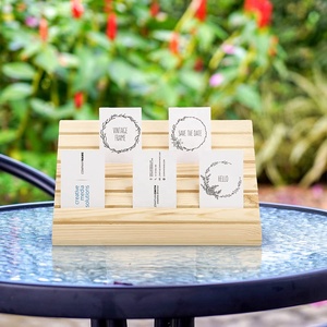 Support de présentation de cartes de vœux facile à assembler, en bois de bambou, pour sachets de thé - Product Image 2
