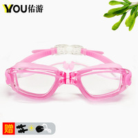 Lunettes de natation Youyou Factory avec logo imprimé, pour adultes, HD, étanches, anti-buée, unisexe, petite monture, verres correcteurs, en polycarbonate