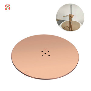 Base de chaise de barbier de luxe en acier inoxydable or rose, robuste, pivotante, avec pompe hydraulique pour salon - Product Image 1
